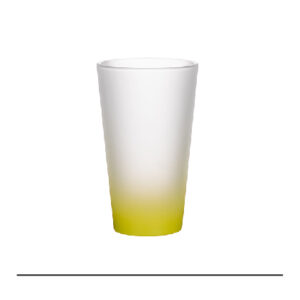 Vaso de vidrio de 17oz con degradado amarillo limón