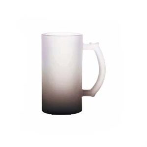 Jarra cervecera glaseada de 16oz con degradado negro