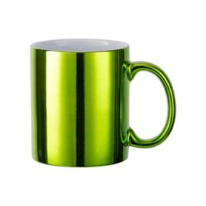 Taza metalizada 11oz color verde