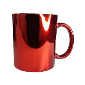 Taza metalizada 11oz color rojo