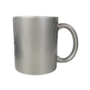 Taza escarchada 11oz color plateada