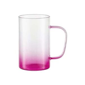 Jarra cervecera transparente con degradado rosa 18oz