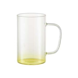 Jarra cervecera transparente con degradado amarillo 18oz