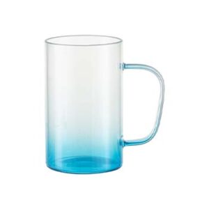 Jarra cervecera transparente con degradado celeste 18oz