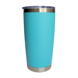 Tumbler 20oz celeste mate Acero inoxidable 304 (Grabado Láser)