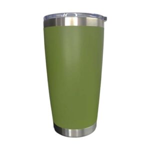 Tumbler 20oz Verde Olivo mate Acero inoxidable 304 (Grabado Láser)