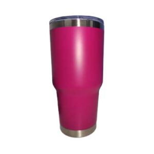 Tumbler 30oz purpura mate (rojo rosa grabado láser)