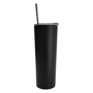 Skinny tumbler 20oz Negro Acero inoxidable 304 (Grabado Láser)