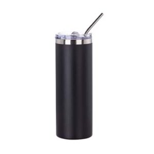 Skinny tumbler 20oz acero inoxidable negro (Grabado Láser)