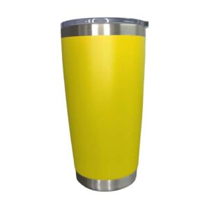 Tumbler 20oz Amarillo Limón mate Acero inoxidable 304 (Grabado Láser)