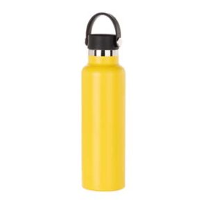 Botella 600ml térmica de acero inoxidable amarilla (Grabado Láser)