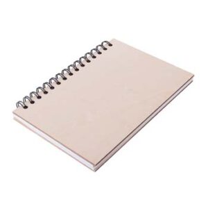 Libreta con cubierta de madera baswood 14.1x21cm (Grabado Láser)