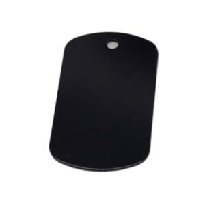 Placa militar de aluminio negra (Grabado Láser)