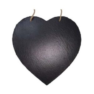 Pizarra con forma de corazón de piedra para pared 20x30cm (Grabado Láser)