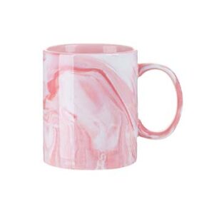 Taza 11oz con textura de mármol rosa