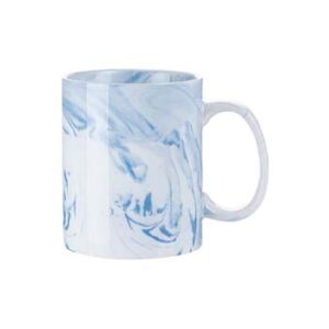 Taza 11oz con textura de mármol azul