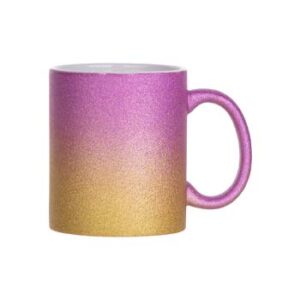 Taza escarchada 11oz con degradado dorado-purpura