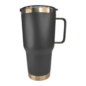 Tumbler 30oz con agarradera gris mate (Grabado Láser)