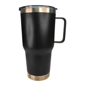 Tumbler 30oz con agarradera negro mate (Grabado Láser)