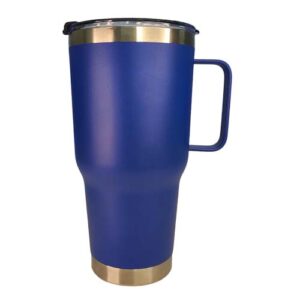 Tumbler 30oz con agarradera azul rey mate (Grabado Láser)