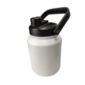 Garrafa blanca 84oz doble pared con agarradera acero inoxidable 304