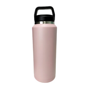 Botella rosa 36oz tapa con asa acero inoxidable 304
