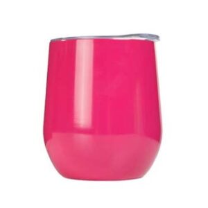 Coctelera fucsia 12oz térmica con tapa deslizante