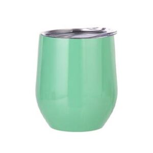 Coctelera verde claro 12oz térmica con tapa deslizante