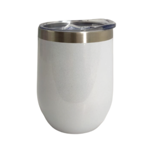 Coctelera de 12oz escarchada encapsulada blanco Acero inoxidable 304 (Sublimación)