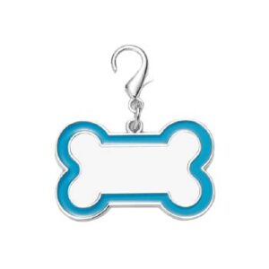 Placa sublimable para mascota con borde celeste