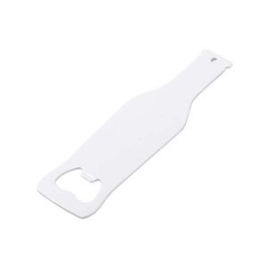 Abridor de botellas grande blanco acero inoxidable 4x14cm