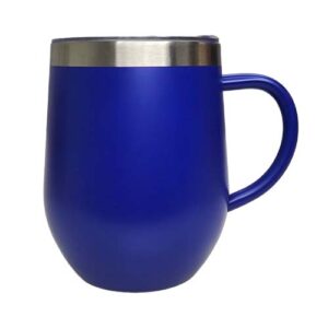 Coctelera 12oz Azul rey mate con agarradera (Grabado Láser)