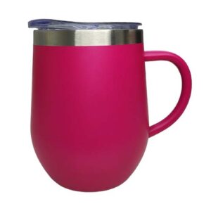Coctelera 12oz Fucsia mate con agarradera (Grabado Láser)