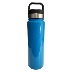 Botella 24oz térmica Celeste neón con compartimiento Acero inoxidable 304
