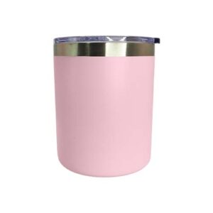 Taza de café 350ml sin agarradera Rosa mate Acero inoxidable 304 (Grabado Láser)