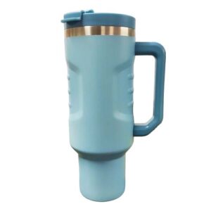 Tumbler 40oz con agarradera y pajilla Celeste mate Acero inoxidable 304 (Grabado Láser)