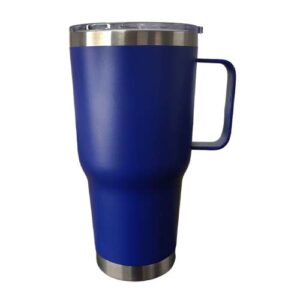 Tumbler 30oz con agarradera azul navy mate (Grabado Láser)