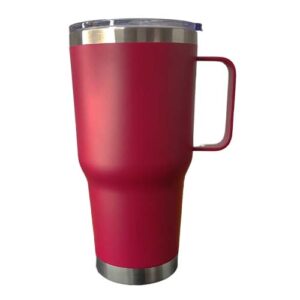 Tumbler 30oz con agarradera vino mate (Grabado Láser)