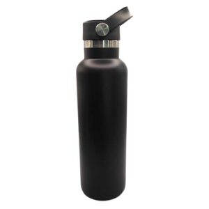Botella 600ml térmica Negro de acero inoxidable 304 (Grabado Láser)