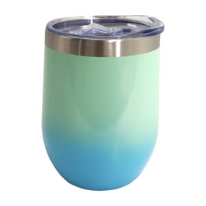 Coctelera degradado verde menta y celeste 12oz Acero inoxidable 304 (Sublimación)