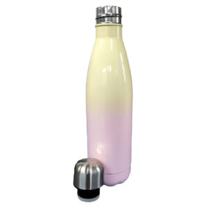 Botella de bolo degradado crema - rosa 500ml Acero inoxidable 304 (Sublimación)