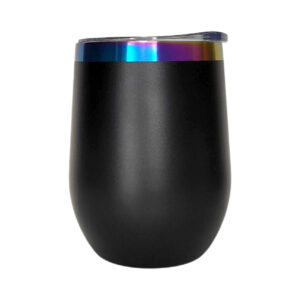 Coctelera 12oz negra mate con fondo tornasol Acero inoxidable 304