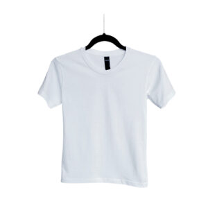 Camiseta de Algodón Cuello Redondo para Niño – Blanco – Bones.