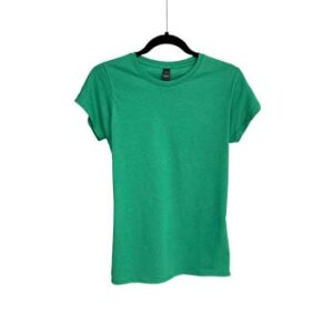 Camiseta de Algodón Cuello Redondo para Dama – Verde Cactus – Bones.