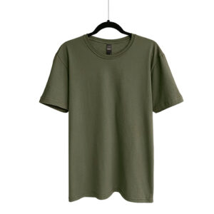 Camiseta de Algodón Cuello Redondo para Caballero – Verde Olivo – Bones.