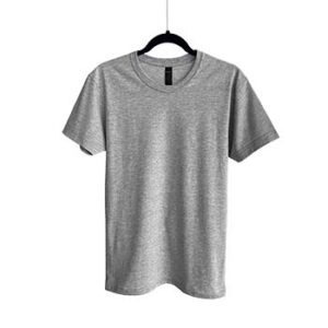 Camiseta de Algodón Cuello Redondo para Caballero - Gris Jaspe - Bones.