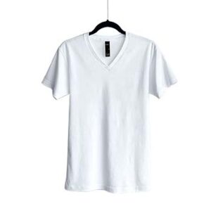 Camiseta de Algodón Cuello V para Caballero – Blanca – Bones.