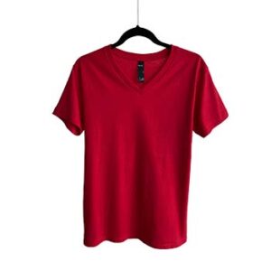 Camiseta de Algodón Cuello V para Caballero - Rojo - Bones.