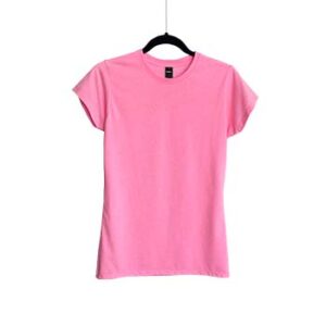 Camiseta de Algodón Blend Cuello Redondo para Dama - Rosa Playa Jaspe - Bones.