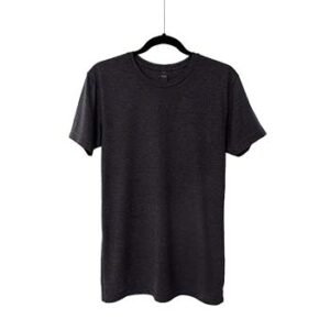 Camiseta de Algodón Triblend Cuello Redondo para Caballero – Negro Carbón – Bones.